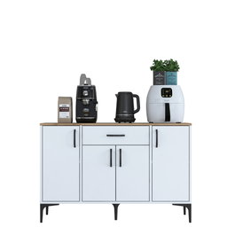 Hanah Home Gabinete Multipropósito Blanco y Nuez